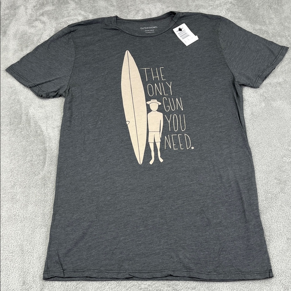 NEW Outerknown‎ M Organic Cotton Blend Men's Blue Graphic Tee